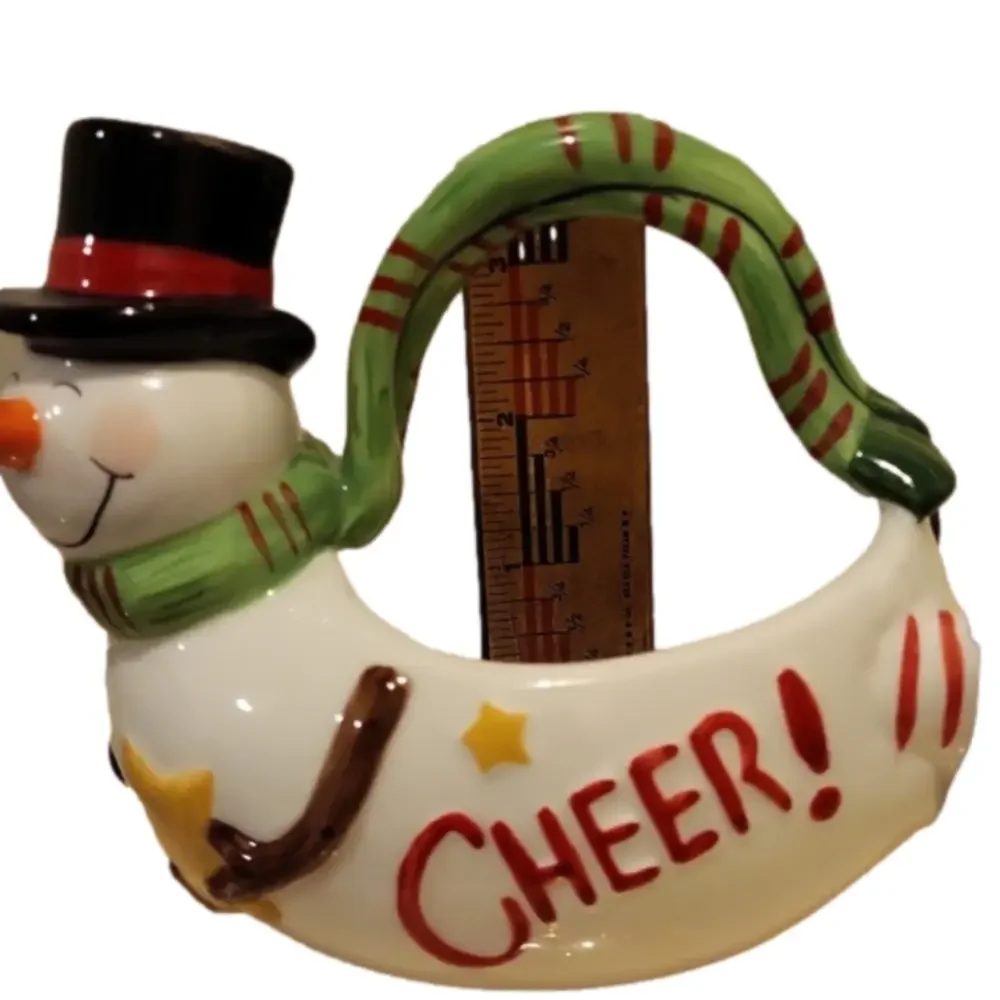 Fitz and Floyd Holiday Home, Snowman Candy Dish, 2007